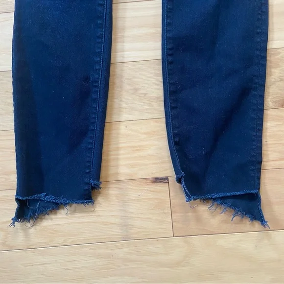 Mother The Stunner Zip Two Step Fray Jeans Womens Sz 25 Reg Dark Wash Mid Rise - Picture 5 of 11